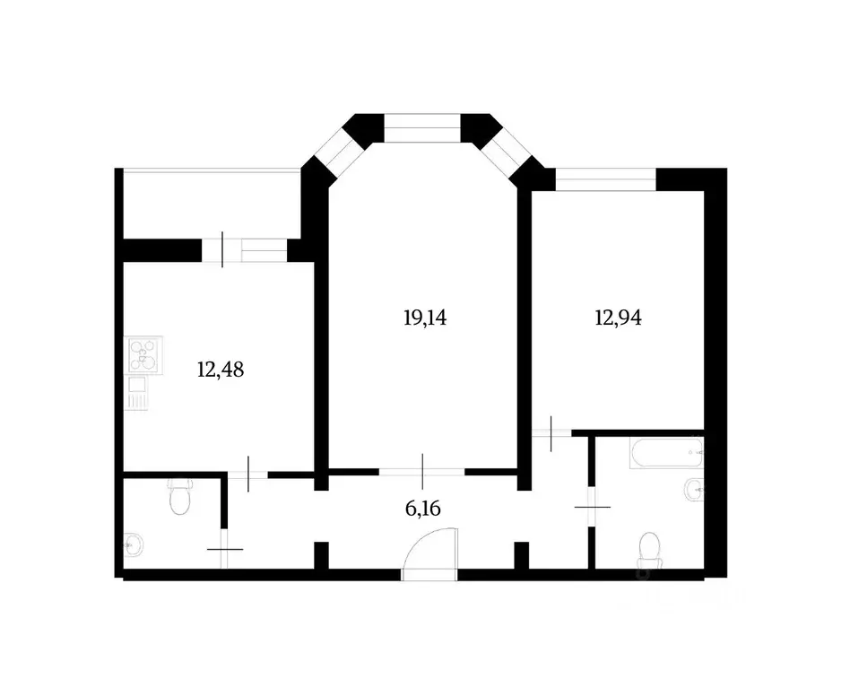 2-к кв. Москва Нижегородская ул., 86кБ (61.0 м) - Фото 1