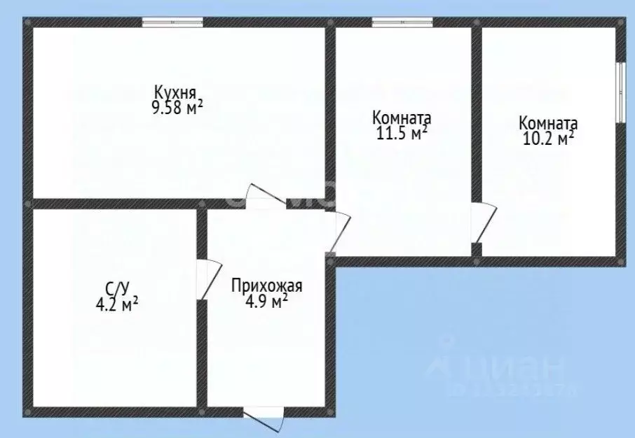 2-к кв. Дагестан, Махачкала ул. Цумадинская, 2 (41.9 м) - Фото 1