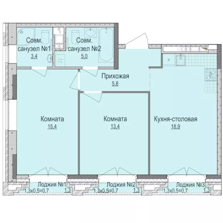 2-к кв. Удмуртия, Ижевск Красногеройская ул. (64.0 м) - Фото 0