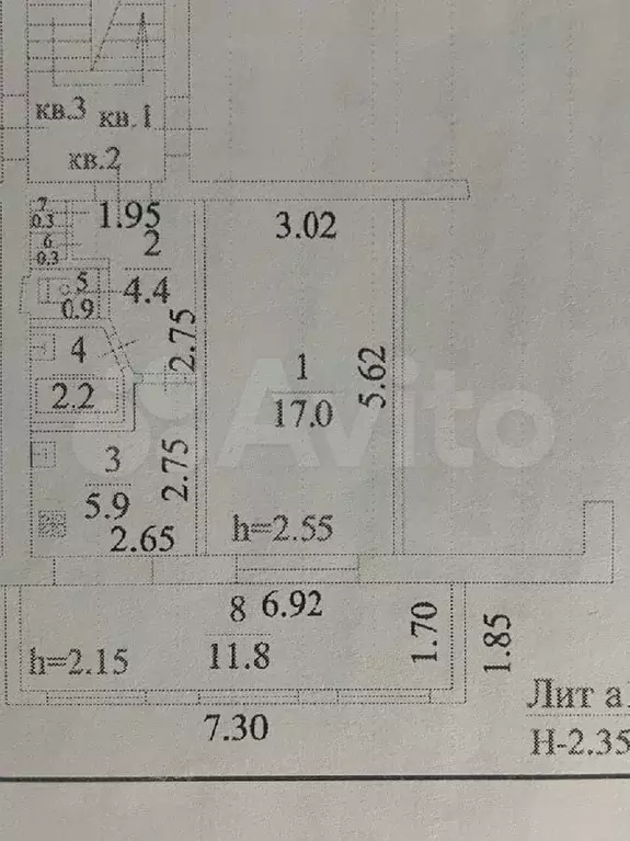 1-к. квартира, 42,8 м, 1/5 эт. - Фото 0