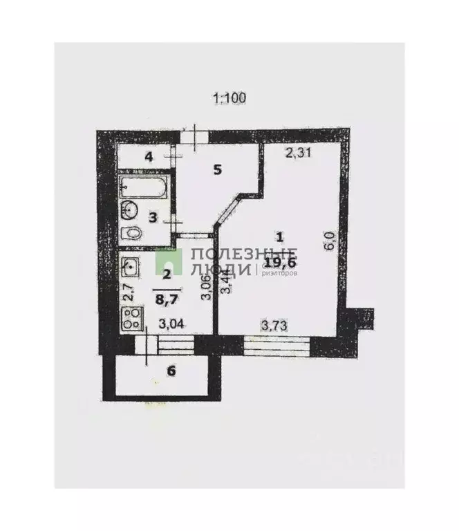 1-к кв. Белгородская область, Белгород Нагорная ул., 2 (41.0 м) - Фото 2
