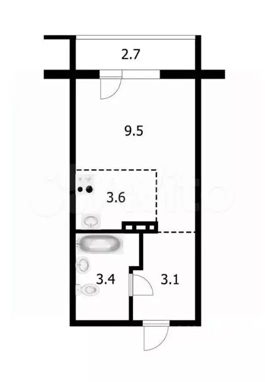 Квартира-студия, 20 м, 3/17 эт. - Фото 0