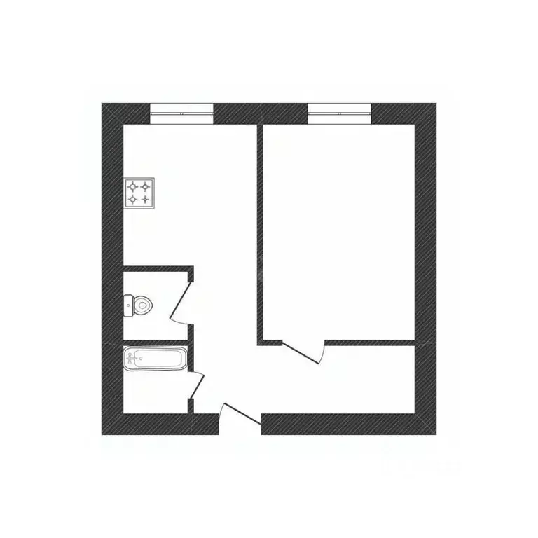 1-к кв. Ленинградская область, Волхов Волховский просп., 53 (38.9 м) - Фото 2