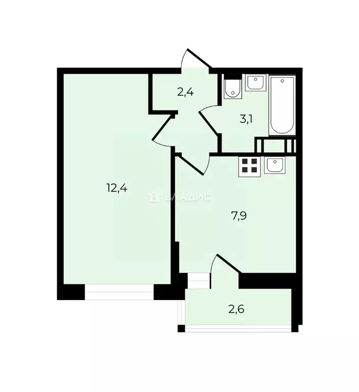 1-к кв. Ленинградская область, Мурино Всеволожский район, бул. ... - Фото 2