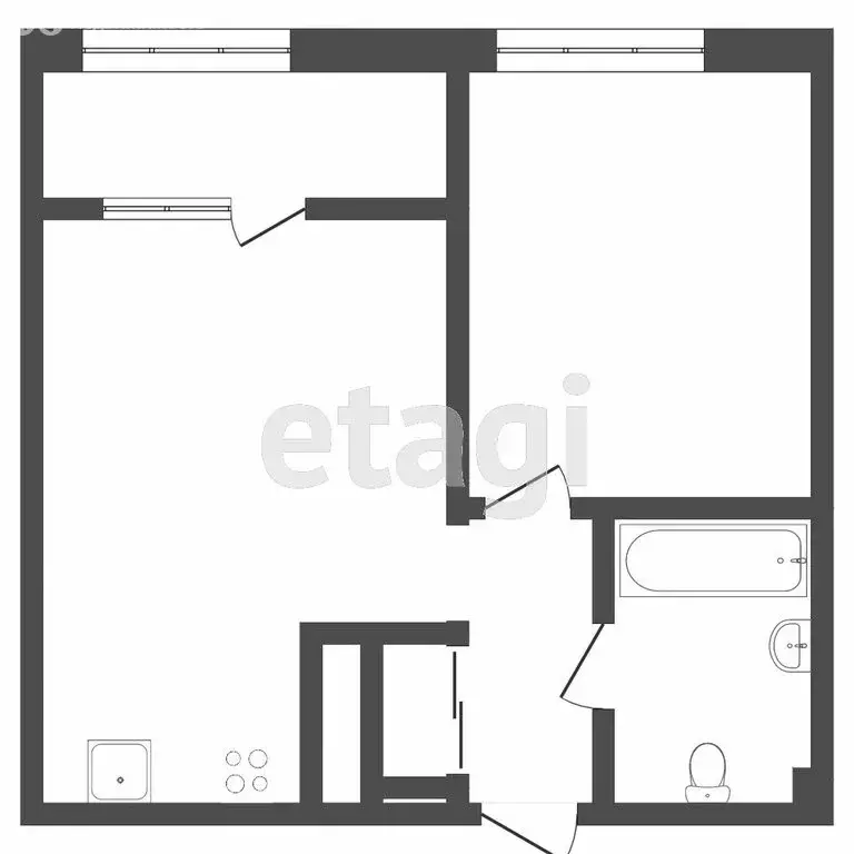 1-комнатная квартира: деревня Дударева, Тюменская улица, 1к1 (45.3 м) - Фото 0