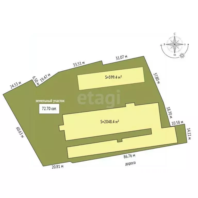 Склад в Адыгея, Майкопский район, пос. Тульский ул. Западная, 69 (2700 ... - Фото 2