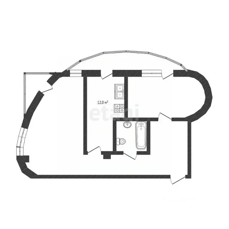 2-к кв. Крым, Ялта ул. Руданского, 8Б (83.8 м) - Фото 1