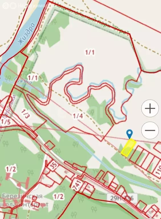 Участок в Калужская область, Козельский муниципальный округ, сельское ... - Фото 1