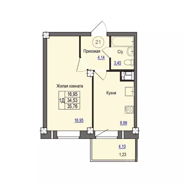 1-к кв. Псковская область, Псковский район, Завеличенская волость, д. ... - Фото 1