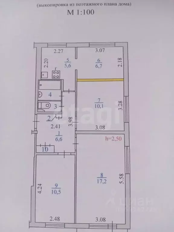 3-к кв. Архангельская область, Приморский муниципальный округ, пос. ... - Фото 1