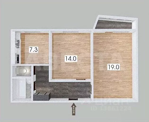 2-к кв. Омская область, Омск ул. 70 лет Октября, 22/1 (52.1 м) - Фото 2