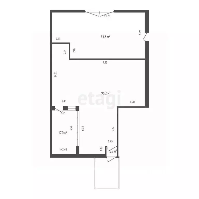 Склад в Тюменская область, Тюмень ул. Тимофея Чаркова, 8Б (180 м) - Фото 1