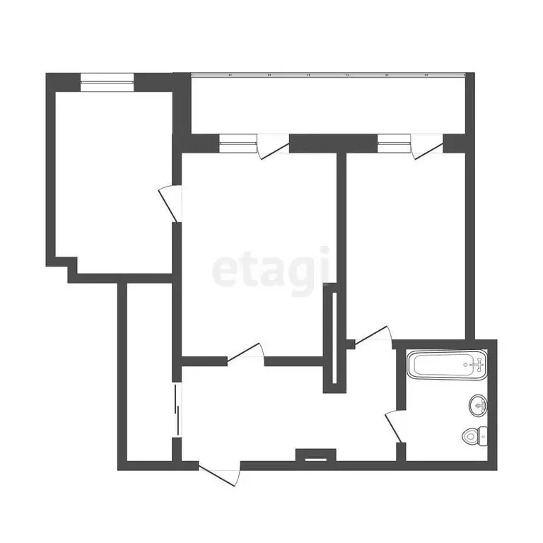2-комнатная квартира: Тюмень, улица Николая Зелинского, 5к2 (64.7 м) - Фото 1