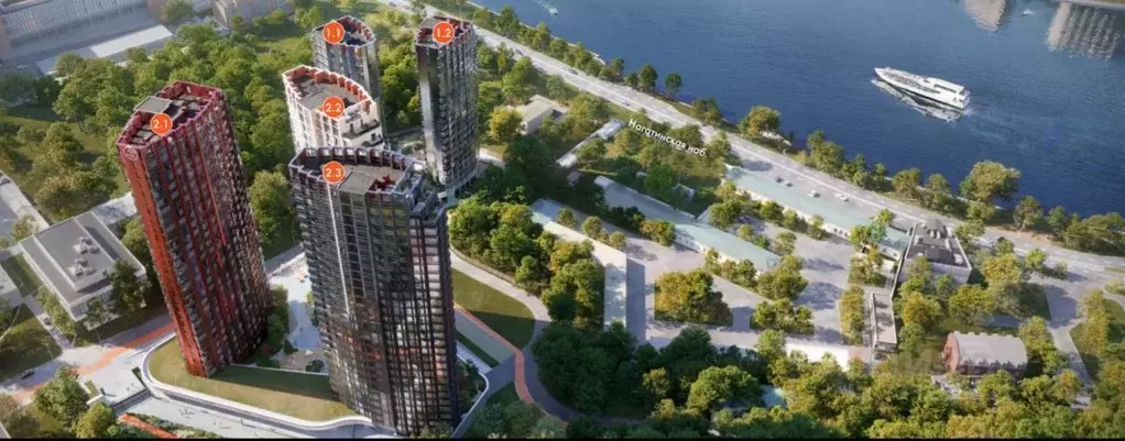 3-к кв. Москва Нагатинская наб., 4Бк2 (68.0 м) - Фото 2