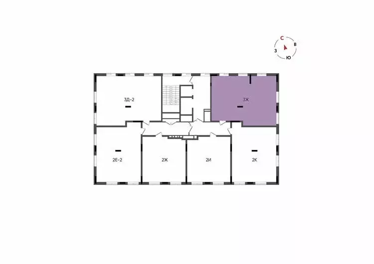 3-комнатная квартира: Казань, ЖК Вознесенский Квартал (73 м) - Фото 1