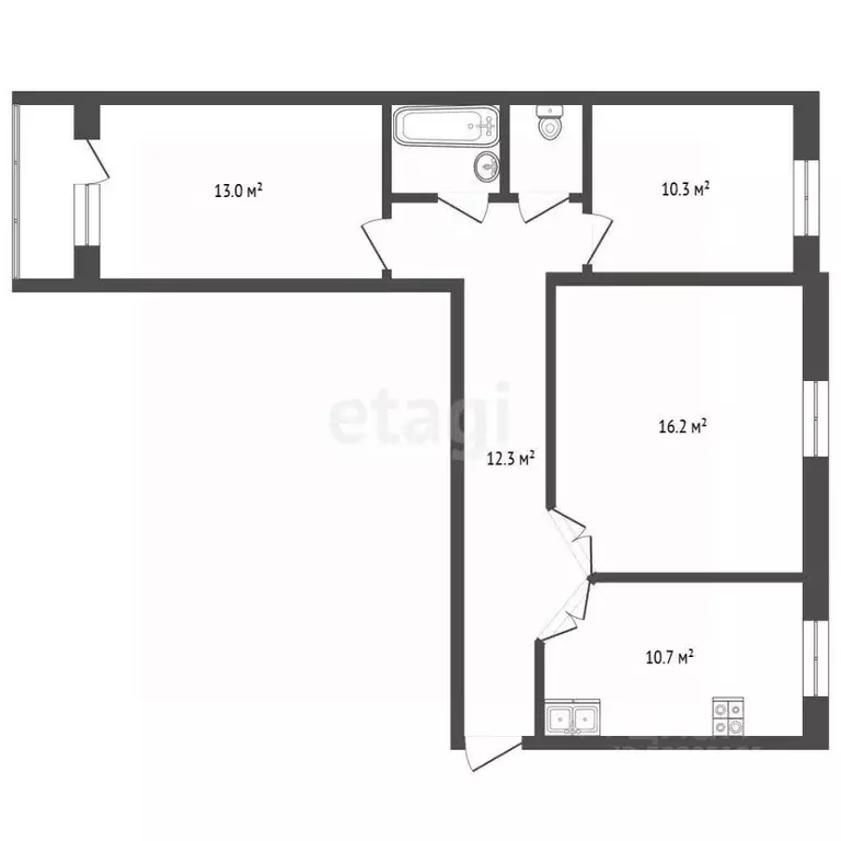 3-к кв. Ростовская область, Аксай ул. Вартанова, 20 (64.6 м) - Фото 2