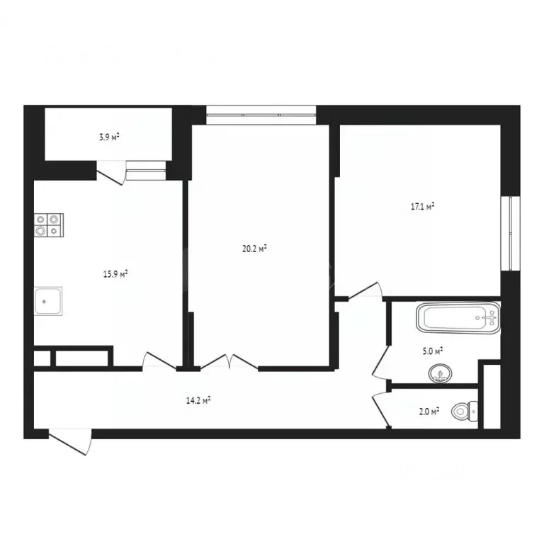 2-к кв. Тюменская область, Тюмень ул. 50 лет Октября, 4 (75.0 м) - Фото 2