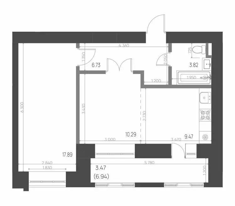 2-комнатная квартира: Нижнекамск, 15-й микрорайон, ЖК Калина (51.67 м) - Фото 0