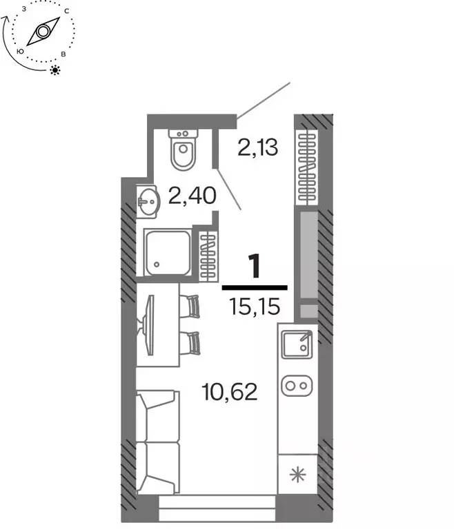 1-к кв. Рязанская область, Рязань Олимпийский городок мкр, 10 (15.15 ... - Фото 0