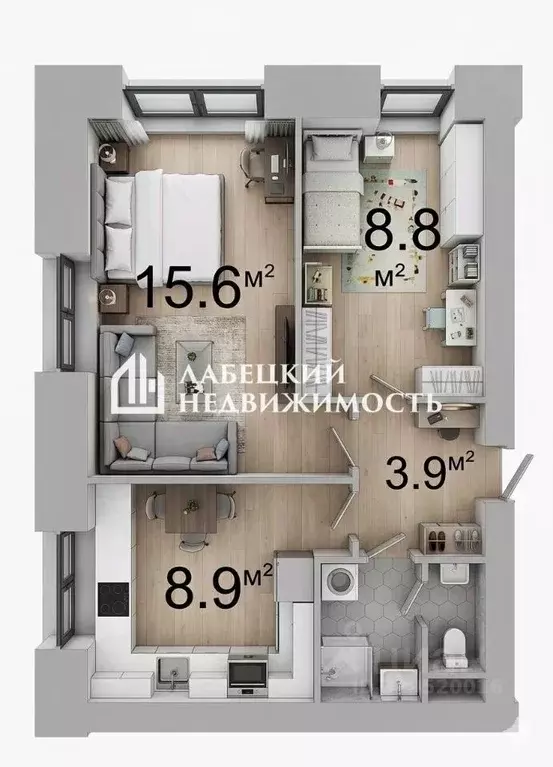2-к кв. Санкт-Петербург ул. Пограничника Гарькавого, 34К1 (41.1 м) - Фото 2