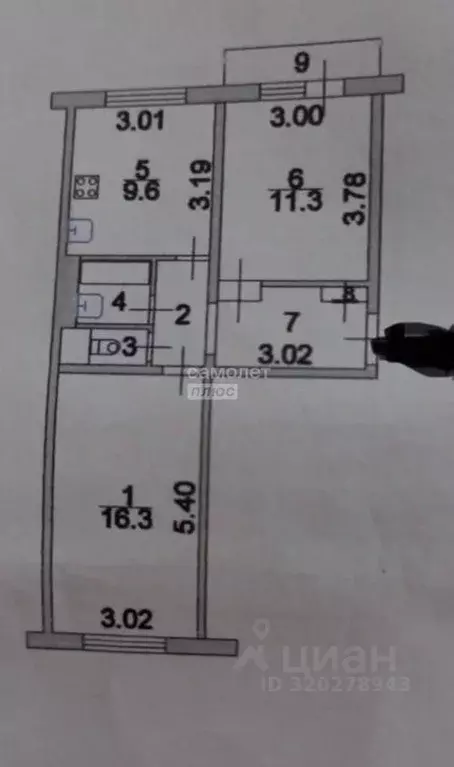 2-к кв. Курская область, Курский район, Клюквинский сельсовет, д. ... - Фото 1