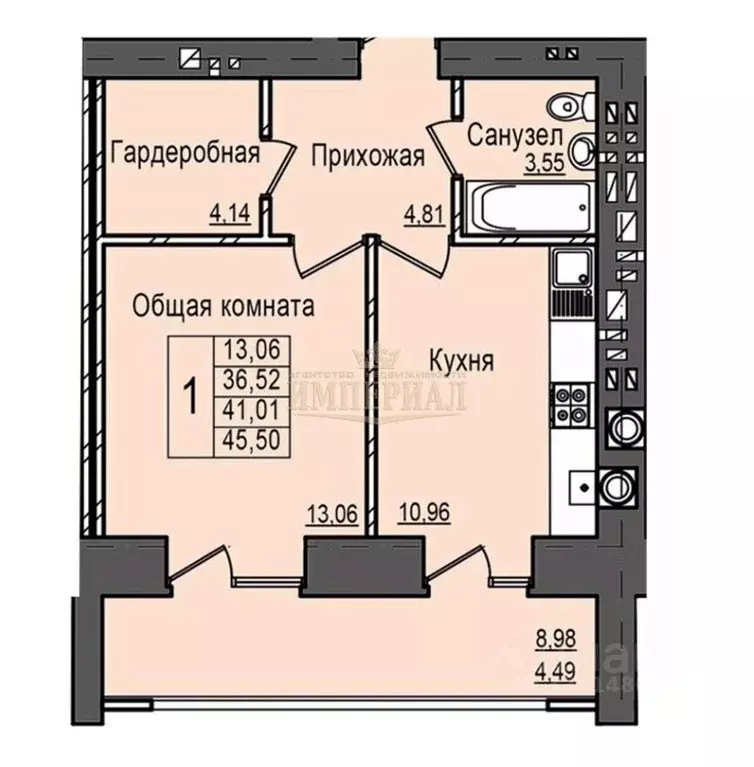 1-к кв. Марий Эл, Йошкар-Ола Сернурский тракт, 10А (41.01 м) - Фото 0