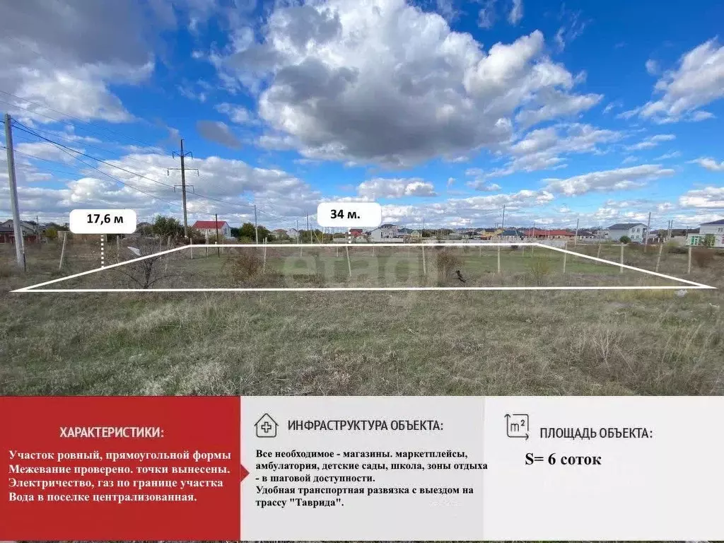 Участок в Крым, Симферополь ул. Эфсане (6.0 сот.) - Фото 1