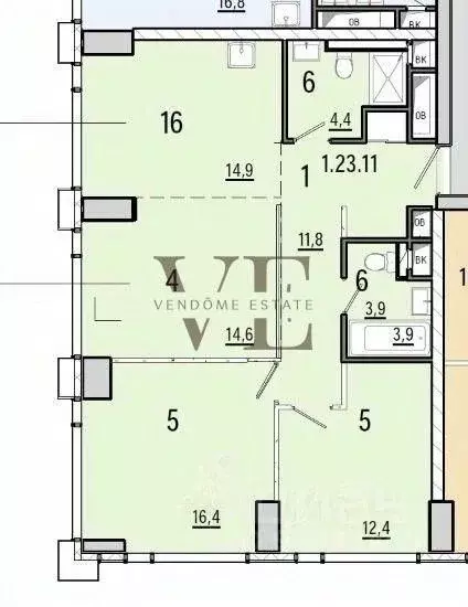 3-к кв. Москва Мичуринский просп., 56 (78.4 м) - Фото 2