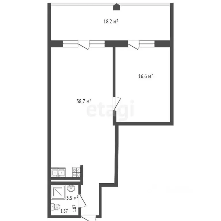 1-к кв. Крым, Ялта ул. Дражинского, 35 (78.5 м) - Фото 1