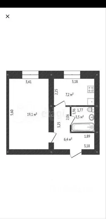 1-к кв. Башкортостан, Уфа ул. Ульяновых, 19А (36.0 м) - Фото 1