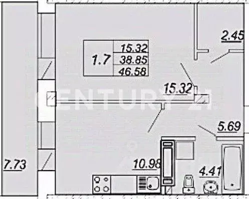 1-к кв. Чувашия, Чебоксары ул. Энергетиков, 6 (47.6 м) - Фото 2