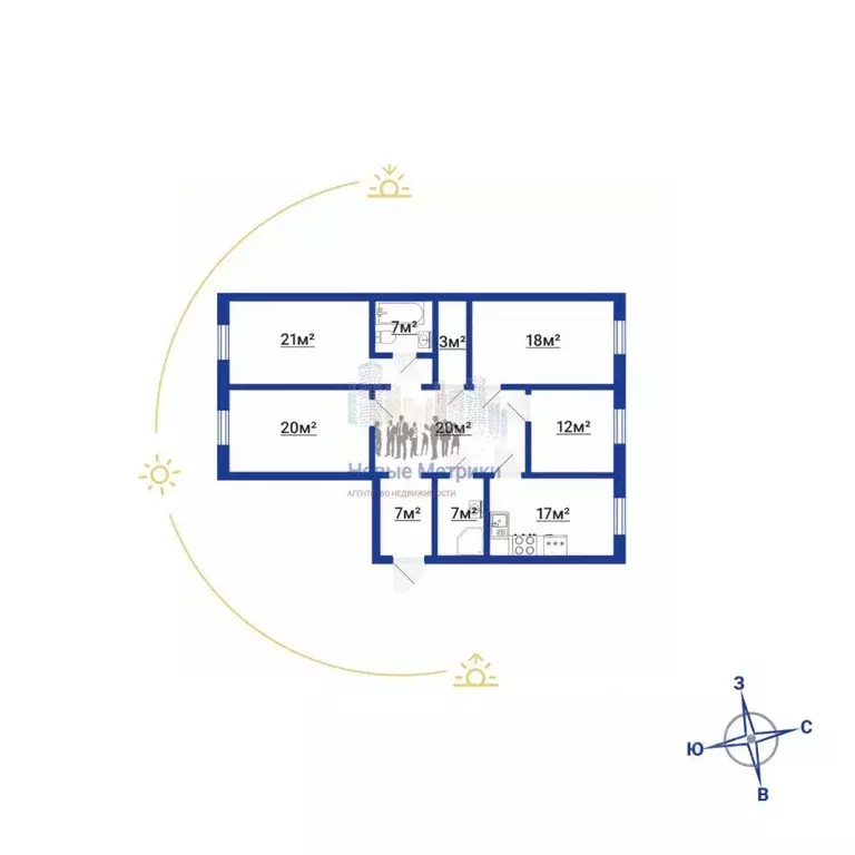 Квартира, 4 комнаты, 132 м - Фото 0