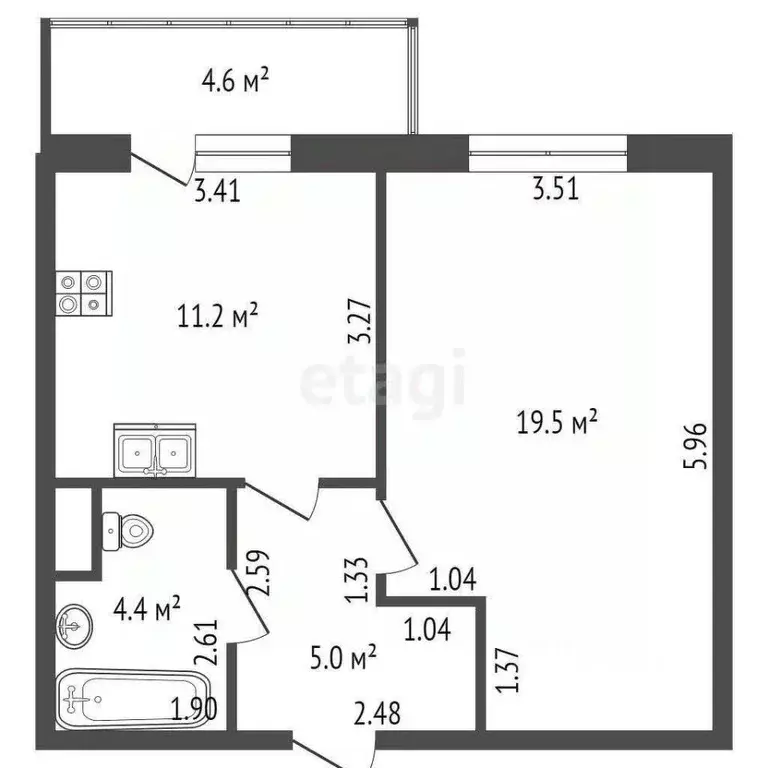 1-к кв. Санкт-Петербург Хасанская ул., 22к2 (40.1 м) - Фото 1