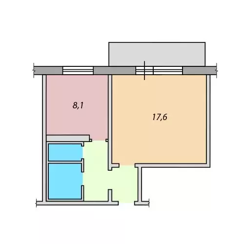 1-комнатная квартира: Новокузнецк, улица Берёзовая Роща, 8 (35.3 м) - Фото 2