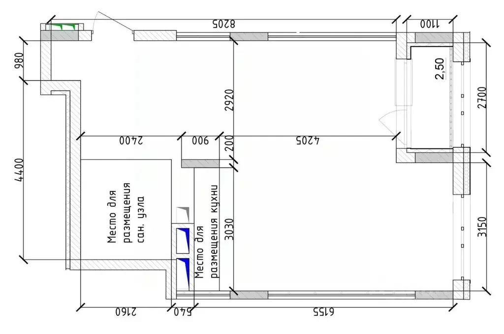 2-к кв. Кемеровская область, Кемерово ул. 1-я Линия, 24 (47.6 м) - Фото 1