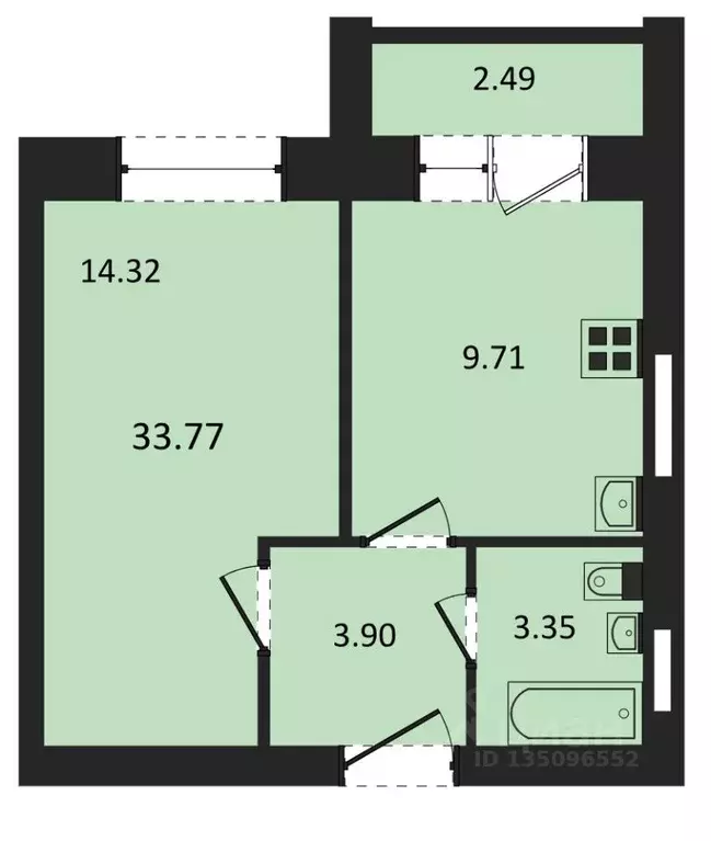 1-к кв. Марий Эл, Медведевский район, Пекшиксолинское с/пос, пос. ... - Фото 1