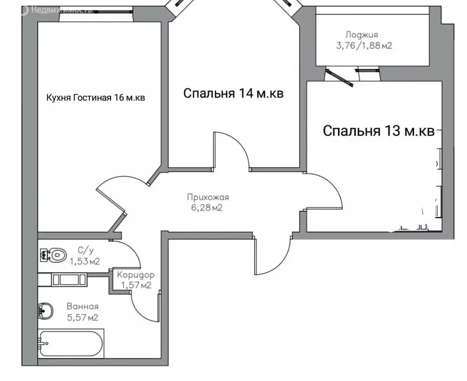 2-комнатная квартира: Оренбург, улица Берёзка, 21 (58 м) - Фото 0