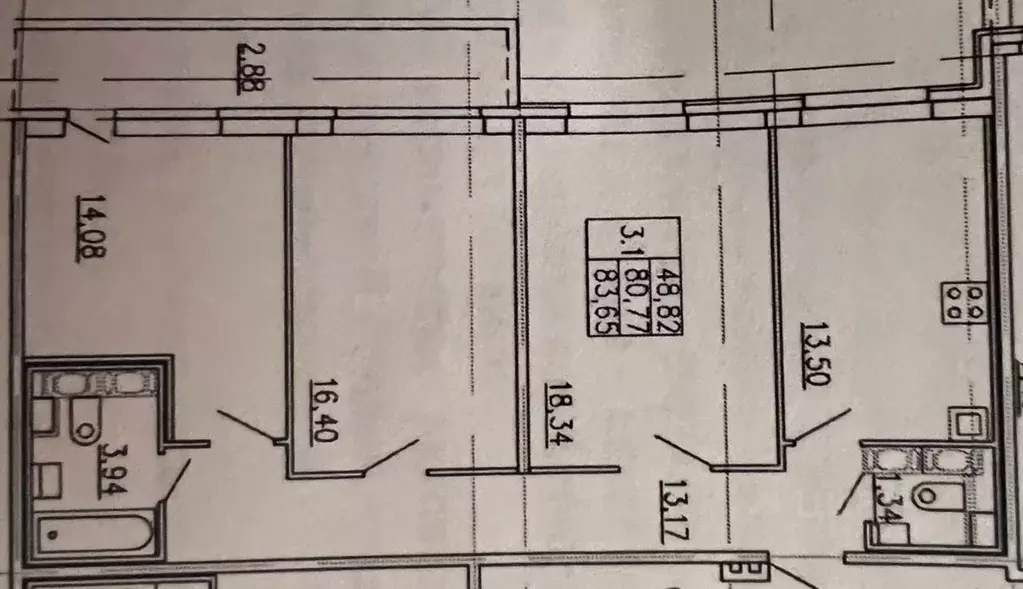 3-к кв. Санкт-Петербург ул. Адмирала Черокова, 18к2 (80.9 м) - Фото 1