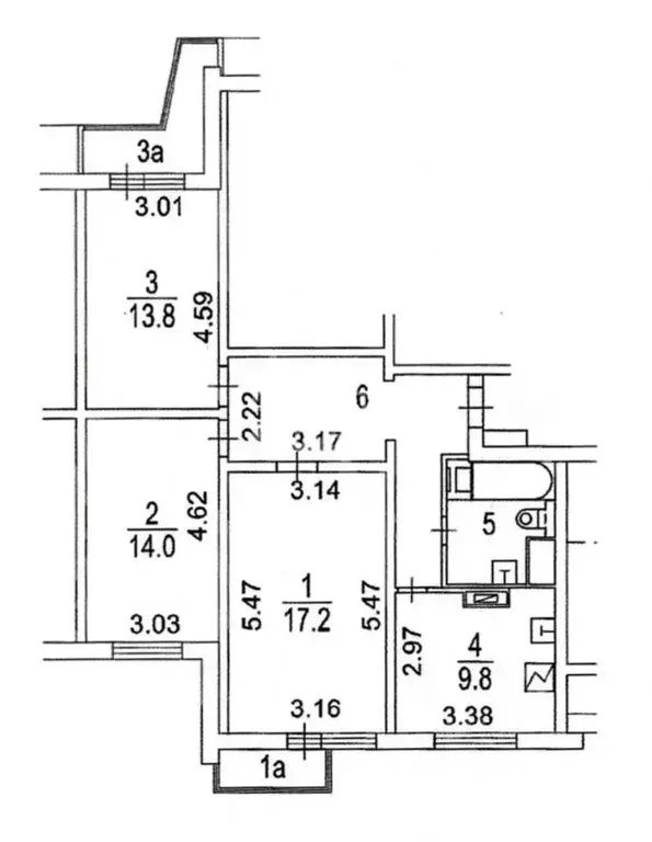 3-к кв. Москва Барвихинская ул., 8К2 (74.6 м) - Фото 2