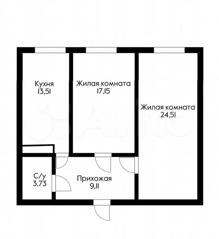 2-к. квартира, 69 м, 12/16 эт. - Фото 0