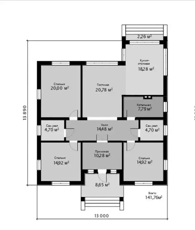 Дом в аул Козет, Баварская улица, 8 (141 м) - Фото 1