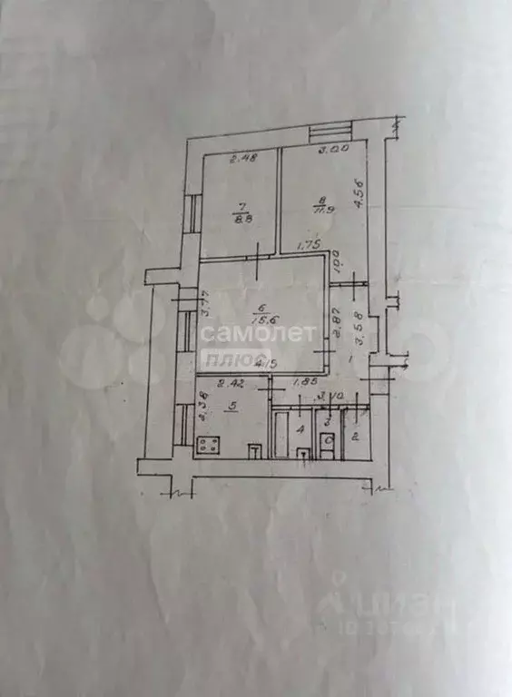3-к кв. Липецкая область, Липецк ул. Циолковского, 24/1 (53.0 м) - Фото 2