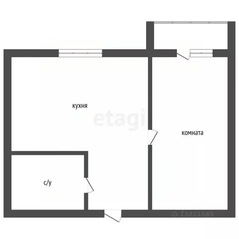 1-к кв. Челябинская область, Чебаркульский муниципальный округ, д. ... - Фото 2