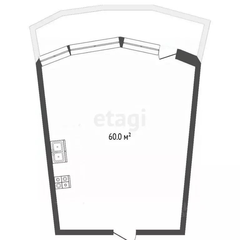 Студия Крым, Ялта муниципальный округ, Ливадия пгт ул. Виноградная, ... - Фото 2