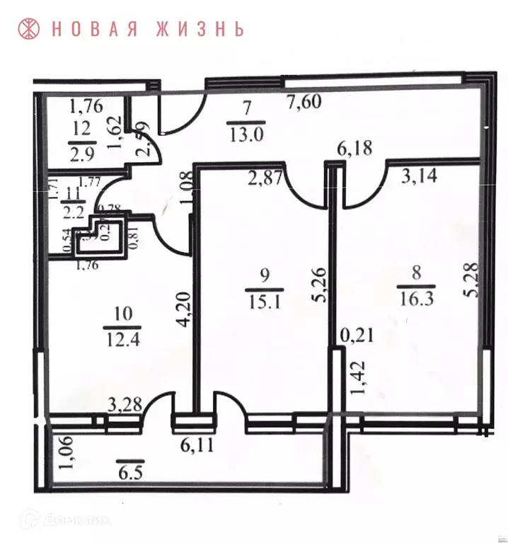 Продаётся 2-к квартира, 63.9 м - Фото 1