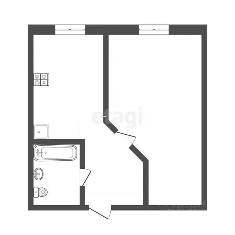 1-к кв. Костромская область, Костромской район, Минское с/пос, с. ... - Фото 1