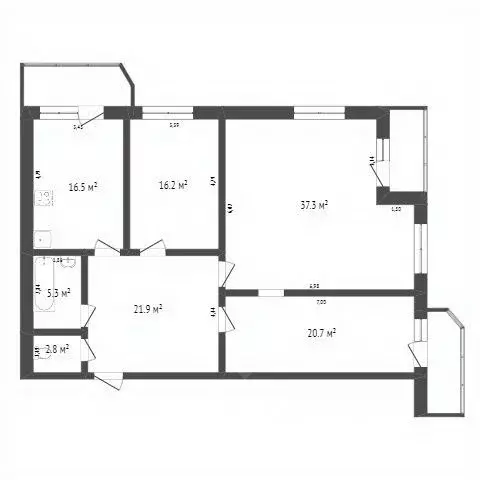 3-к кв. Воронежская область, Воронеж ул. Помяловского, 40 (88.8 м) - Фото 2