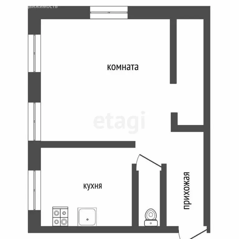 1-комнатная квартира: Саранск, улица Полежаева, 74 (33 м) - Фото 0