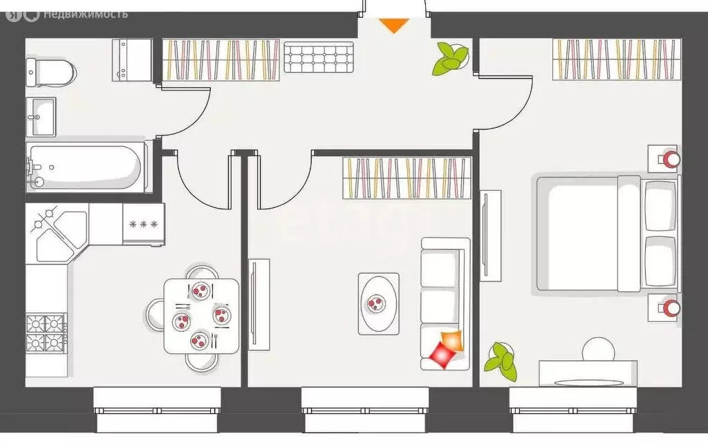 2-комнатная квартира: село Высокая Гора, жилой комплекс Атмосфера (51 ... - Фото 1