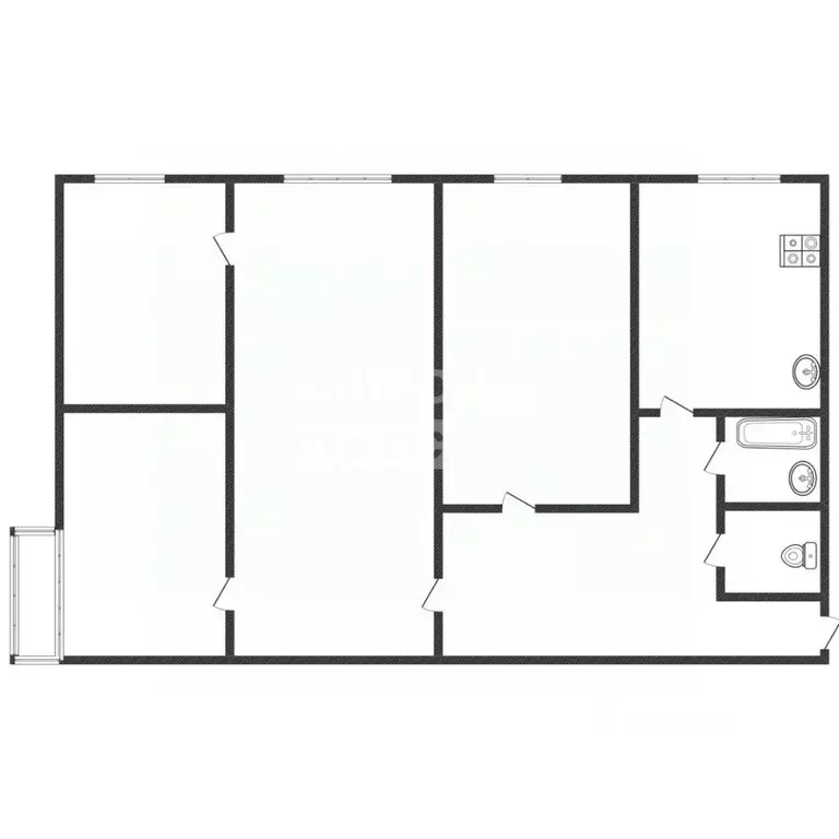 4-к кв. Липецкая область, Липецк ул. 40 лет Октября, 33Б (60.7 м) - Фото 2